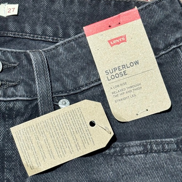 Levi's Superlow Loose Jeans W27 L32 – Black, New With Tags - Picture 4 of 11